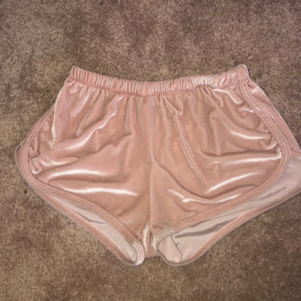 PINK VELVET BRANDY SHORTS